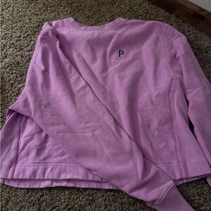 Pink cropped crewneck